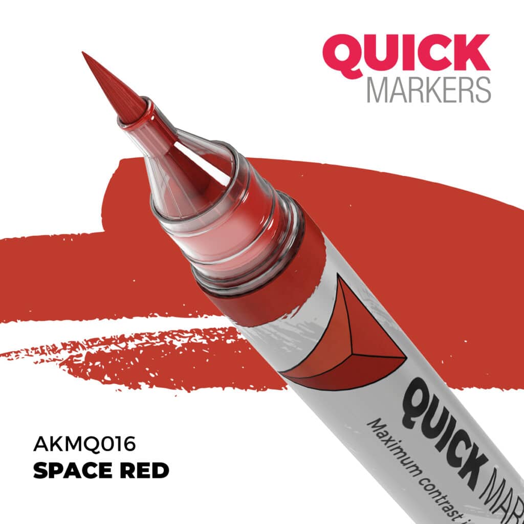 Découvrez Space Red Quick Marker, une gamme de peinture wash d'exceptions pour vos figurines d'exceptions