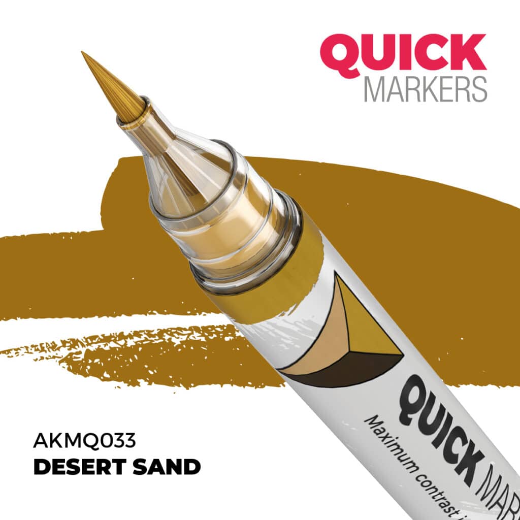 Découvrez Desert Sand Quickmarker , une gamme de peinture wash d'exceptions pour vos figurines d'exceptions