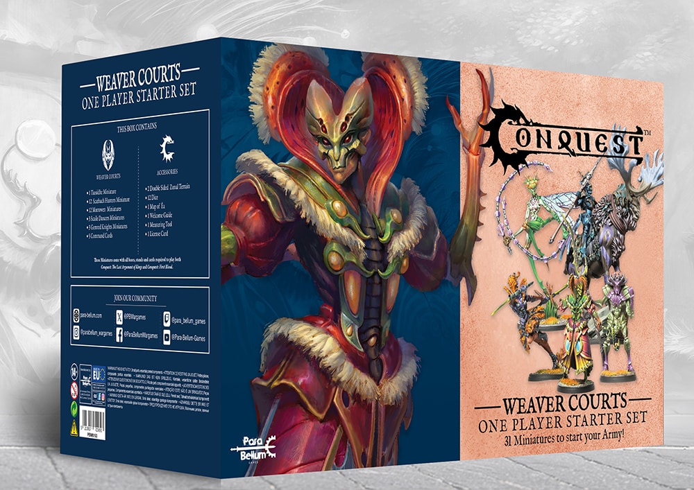 Conquest Weaver Courts 2026 Starter One Player est la nouvelle boite de Para-bellum pour jouer à ce superbe jeu de figurines