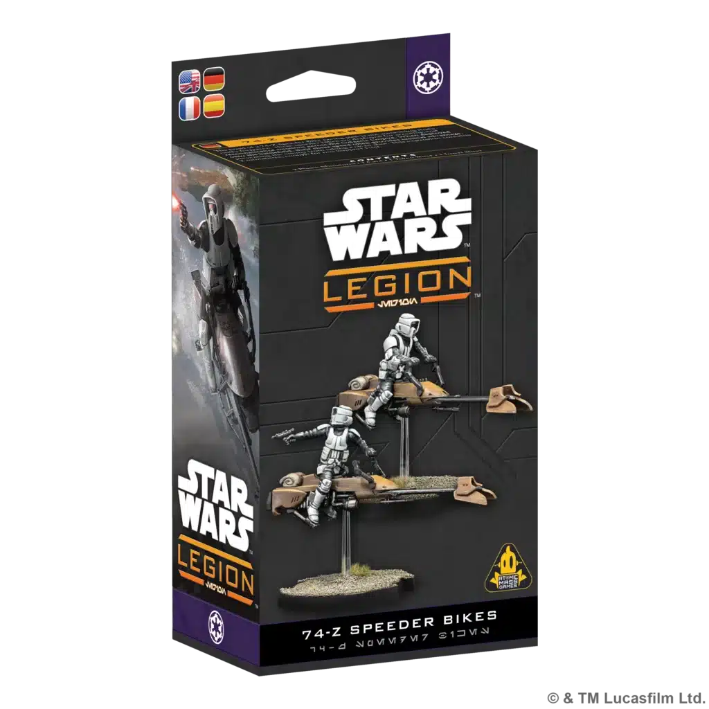 Star Wars: Legion – 74-Z Speeder Bike est l'une des unités de forces spéciales les plus redoutables de l'Empire.