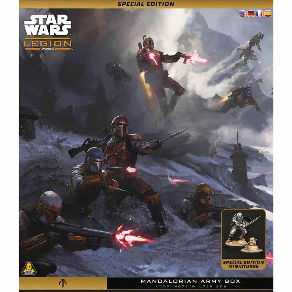 Découvrez une nouvelle unité pour les armées de mercenaire dans Star Wars Legion , avec Star Wars: Legion - Mandalorian Special Edition Army box VF