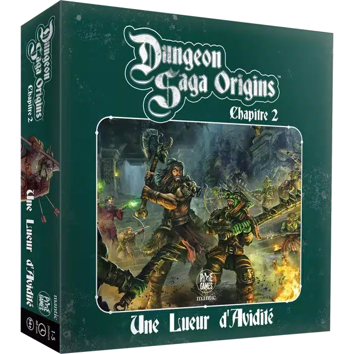 Dungeon Saga Origins - Une Lueur d'avidité est une nouvelle version d'un jeu accessible tout public dans l'univers des dungeons crawler à la heroquest