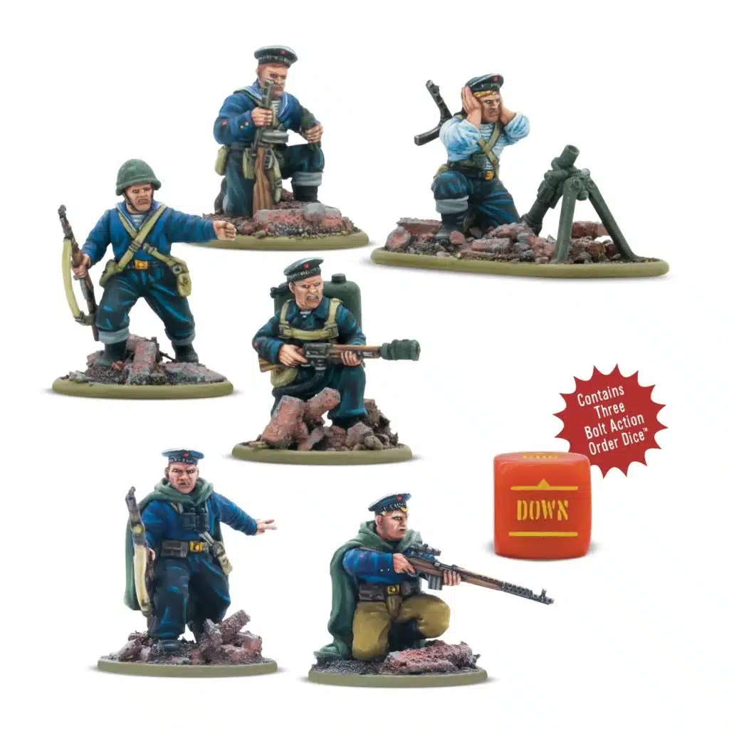 Bolt Action Soviet Naval Brigade Weapon Teams fait partie des nouvelles sorties pour l'armée rouge dans le cadre de la 3 eme edition de bolt action