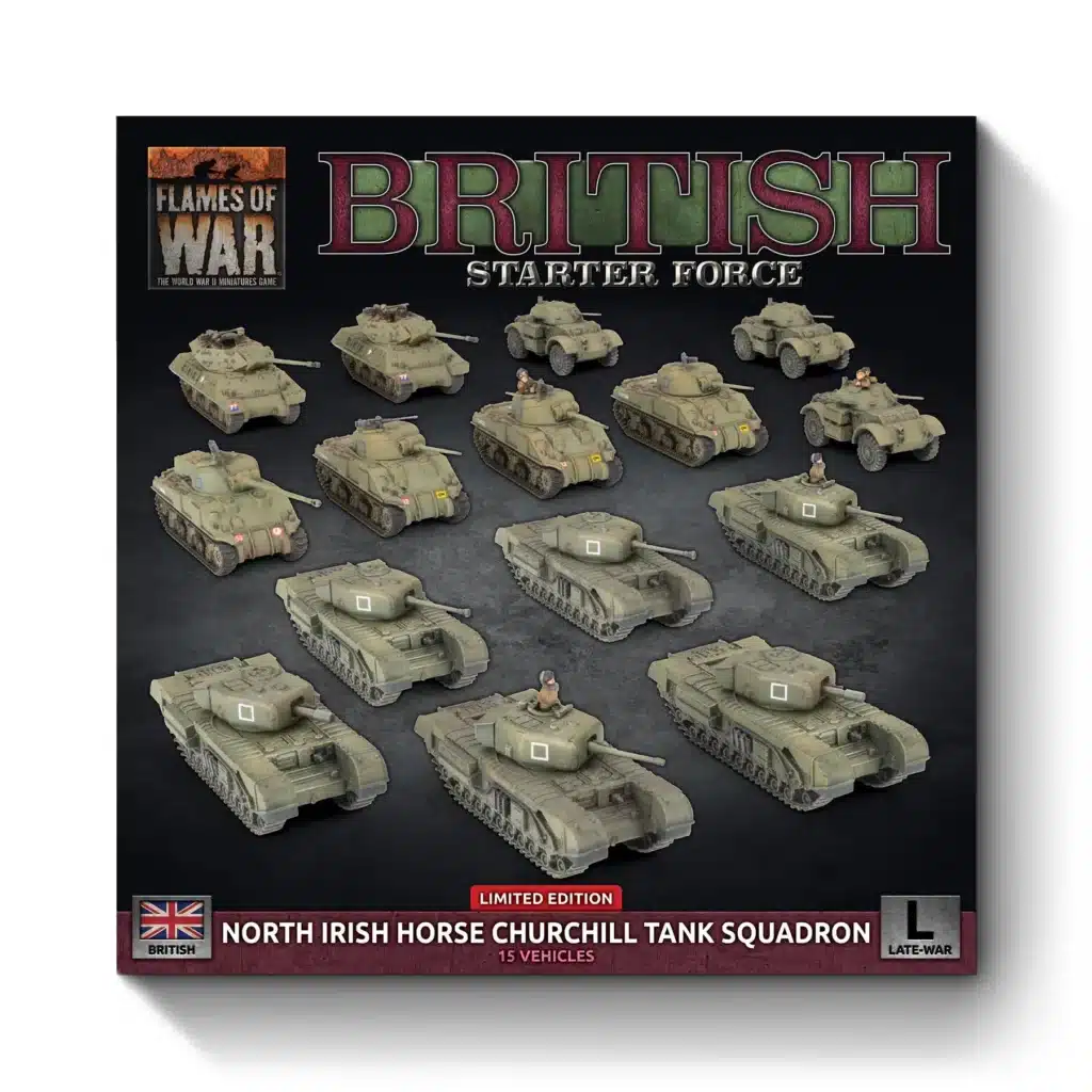 Flames of War: North Irish Horse Churchill Tank Squadron fait partie des nouveautés de battlefront sur la fin de guerre à l'echelle de 10mm