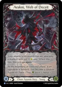 Découvrez Flesh and Blood - Deck Arakni , une nouvelle façon de jouer à notre super jeu de cartes Flesh and Blood, ce superbe TCG