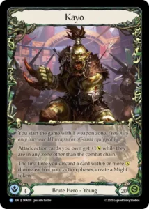 Découvrez Flesh and Blood - Deck Kayo , une nouvelle façon de jouer à notre super jeu de cartes Flesh and Blood, ce superbe TCG