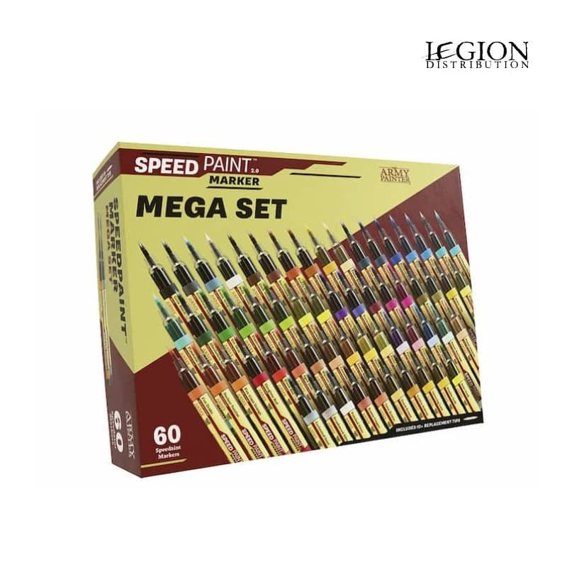 Le coffret Army Painter Speedpaint Markers Mega Set est la porte d’entrée idéale dans l’univers des marqueurs de peinture pour figurines.