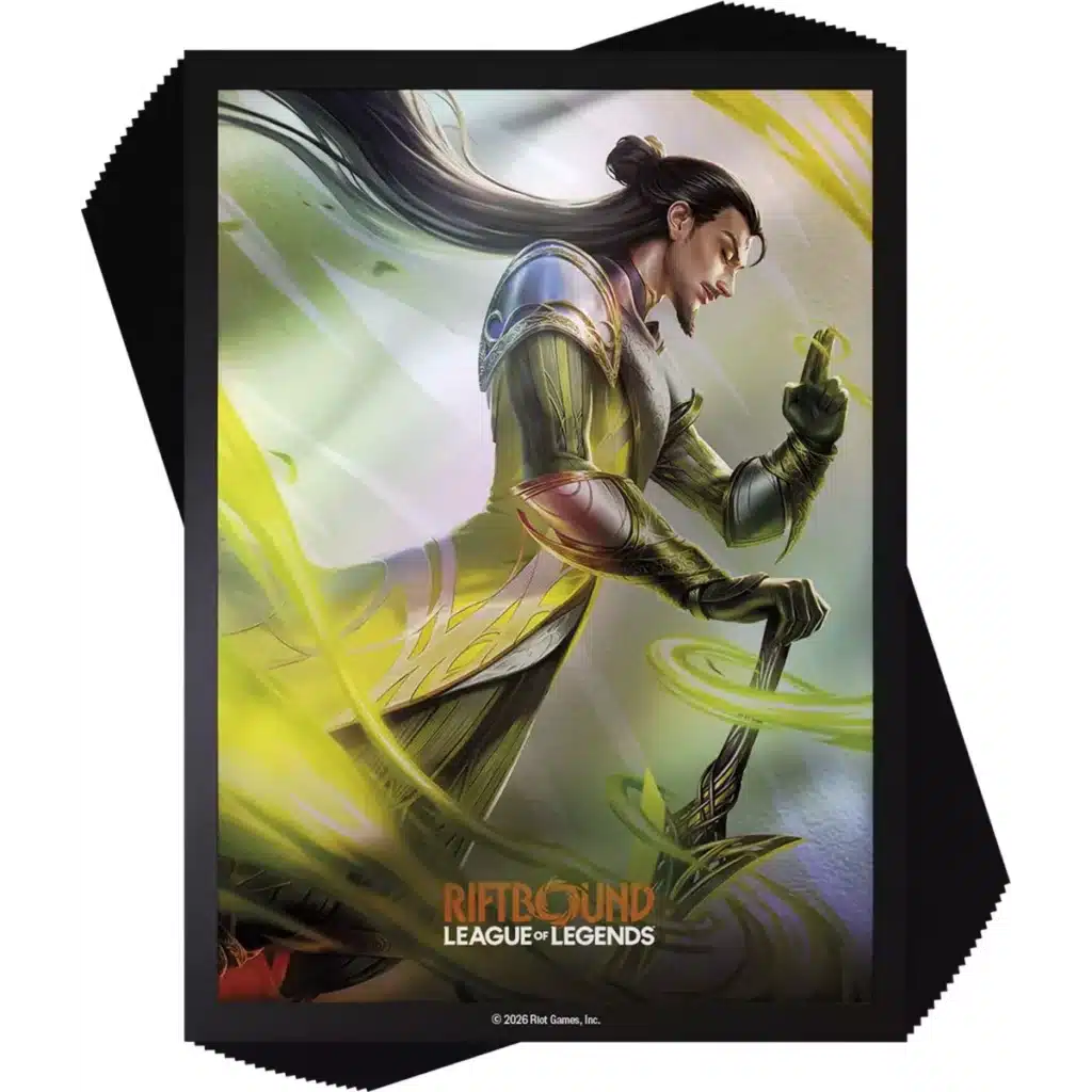 Jouez à Riftbound : le TCG dans l'univers de League of Legends avec le magnifique Riftbound: League of Legends TCG Sleeves Master Yi, Wuju Master