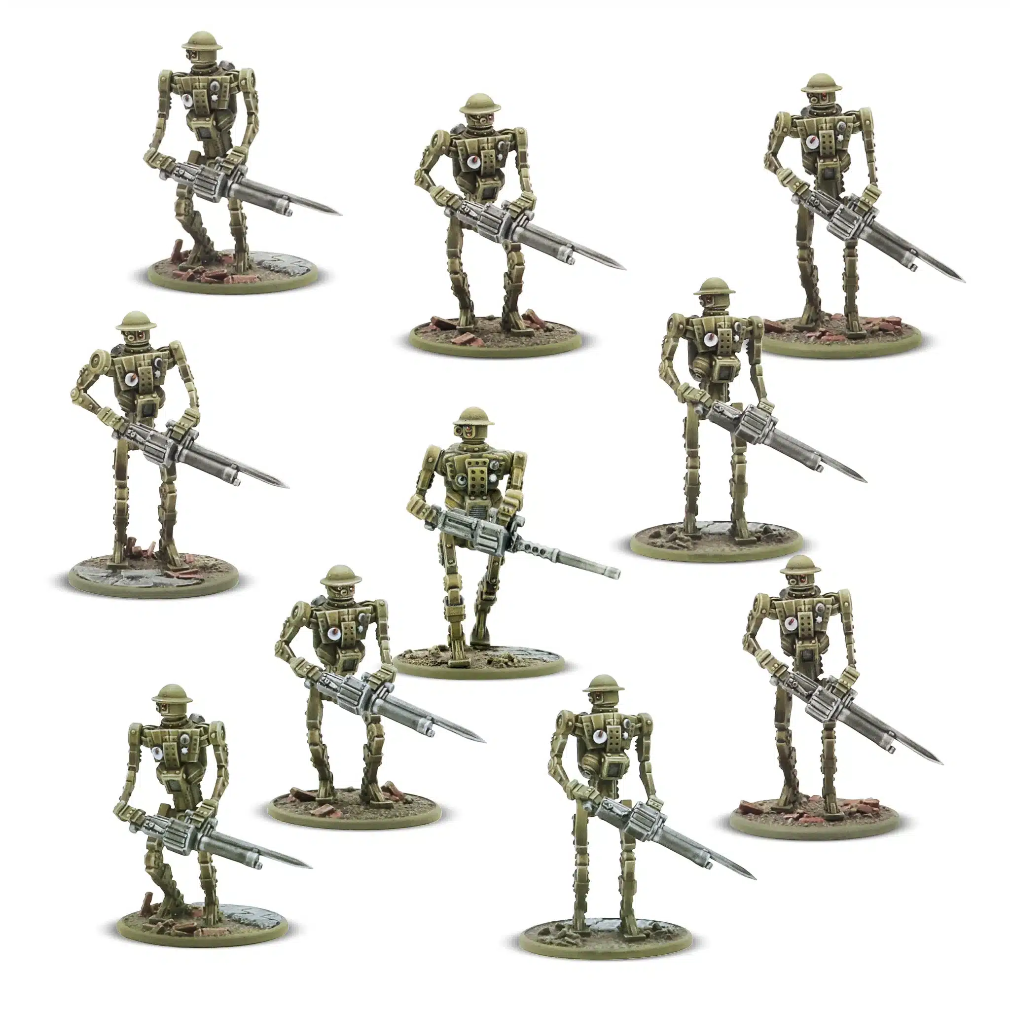 Konflikt 47 : British Mk I Automated Infantry fait partie des sorties pour konlikt 47, ce jeu de figurines post apocalyptiques