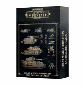 Les Solar Auxilia Formation And Datasheet Cards sont indispensable pour tout joueur de la Solar Auxilia pour Legion Imperialis