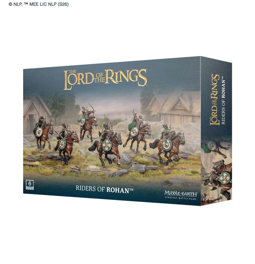 Déployez les Riders Of Rohan, l’élite de la cavalerie de la Terre du Milieu, avec six guerriers montés personnalisables pour Middle-earth Strategy Battle Game