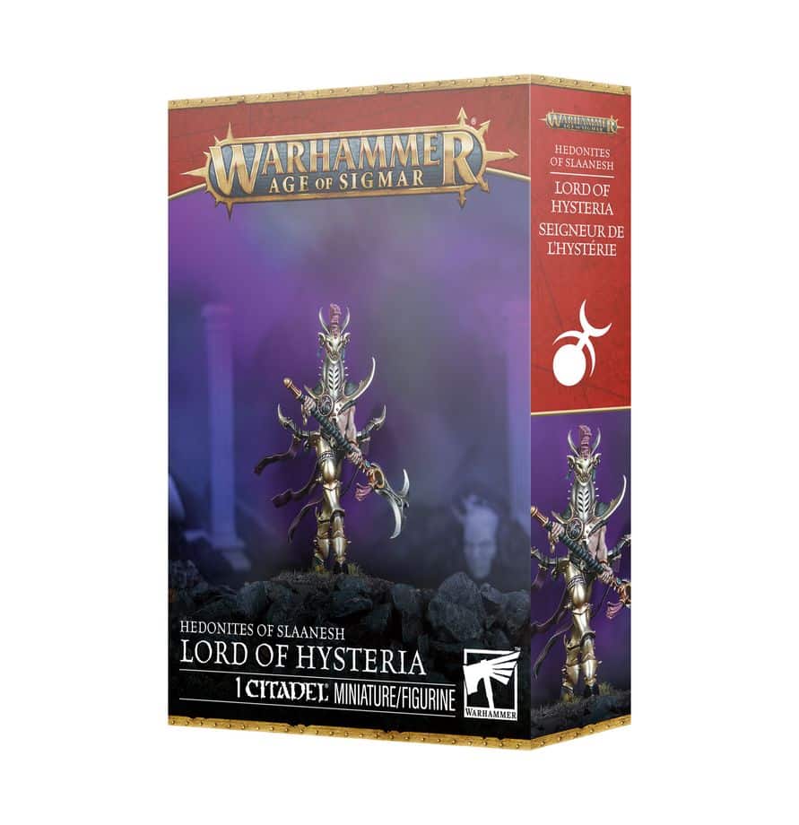 Hedonites of Slaanesh : Seigneur de l'hystérie accompagne la sortie des hedonites of slaanesh , avec un nouveau battletome , des cartes et nouvelles figurines