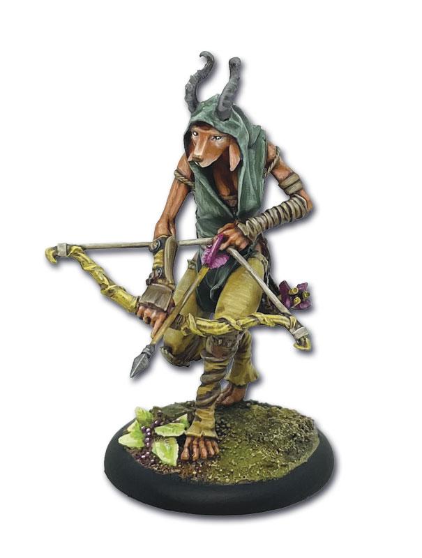 découvrez Kharn-Age : Eclaireuse khémiste, une des figurines emblématique de la faction des Tembos pour le jeu Kharn-Age de TGCM
