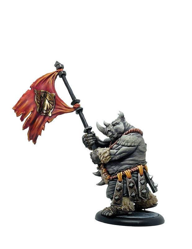 découvrez Kharn-Age : Porte bannière , une des figurines emblématique de la faction des Kherops pour le jeu Kharn-Age de TGCM , nos amis du Nord de la France