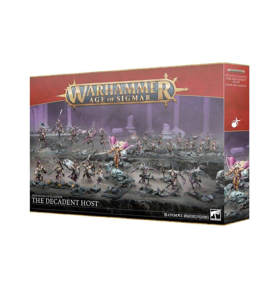 Hedonites of Slaanesh : L'ost Décadent accompagne la sortie des hedonites of slaanesh , avec un nouveau battletome , des cartes et nouvelles figurines