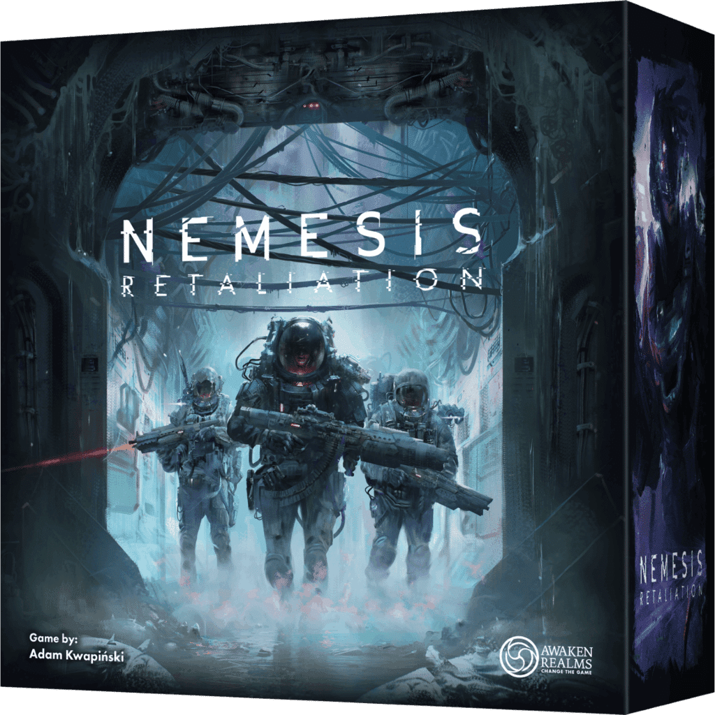 Nemesis Retaliation un jeu de science-fiction se déroulant à bord d’un vaisseau spatial envahi de créatures hostiles. En semi-coopératif, coopératif ou solo