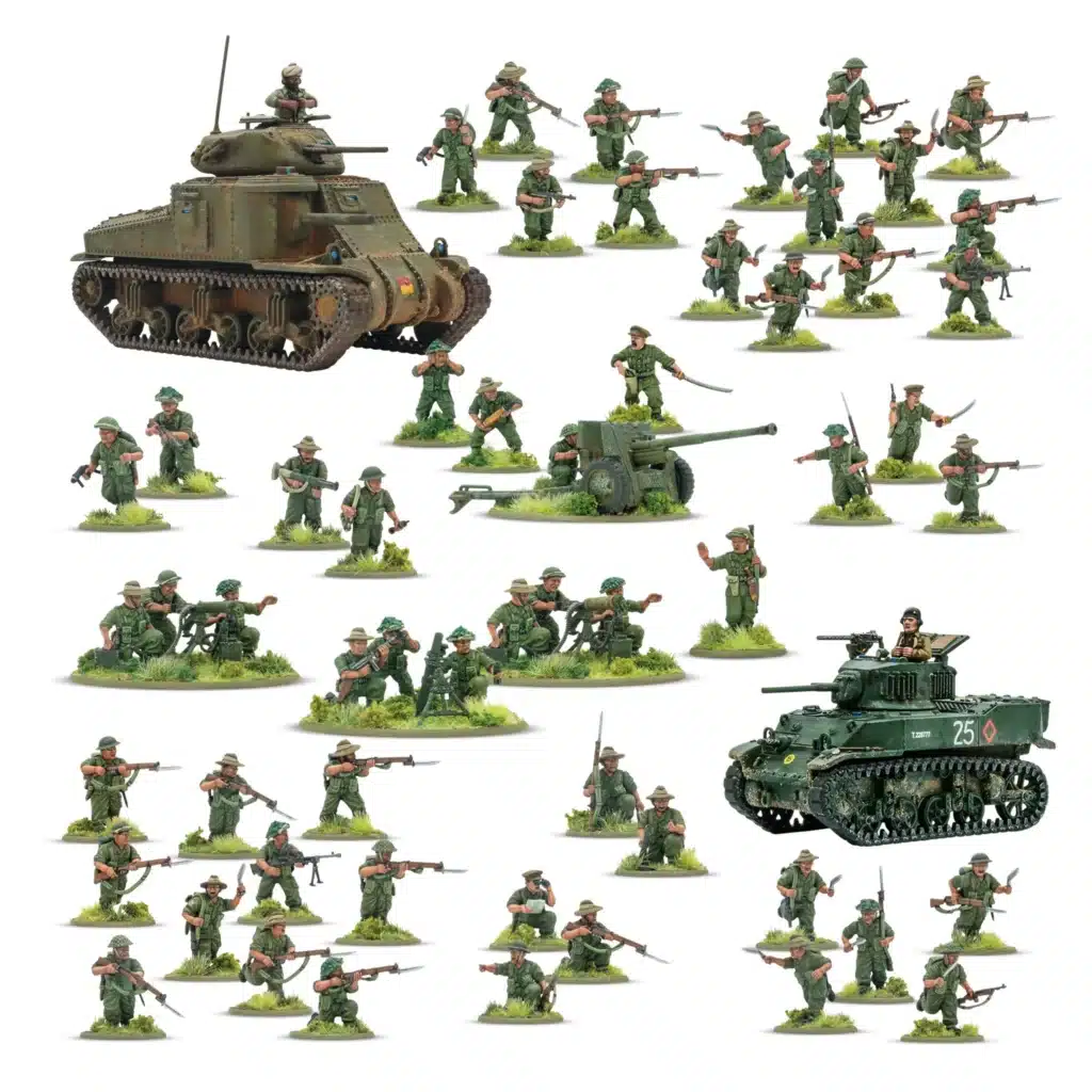 Bolt Action Britanniques Ayo Gorkhali! - Gurkha Starter Army vous permettent de jouer cette section emblématique de l'armée britannique pour le jeu bolt action