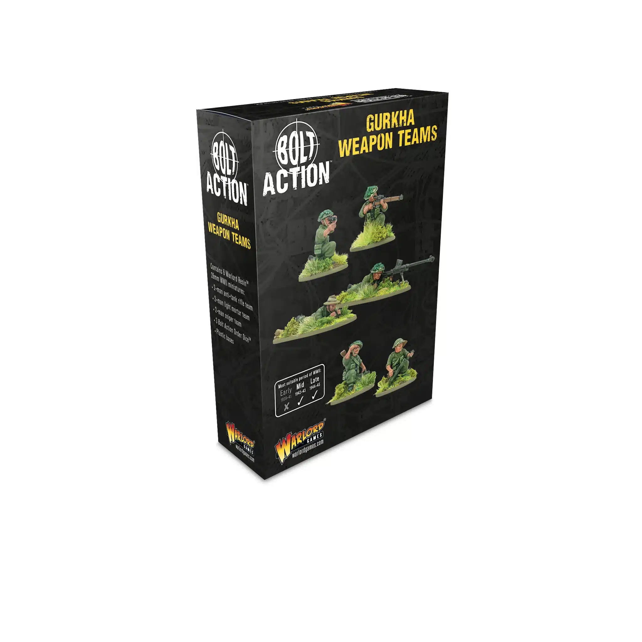 Bolt Action Britanniques Gurkha weapon teams vous permettent de jouer cette section emblématique de l'armée britannique pour le jeu bolt action