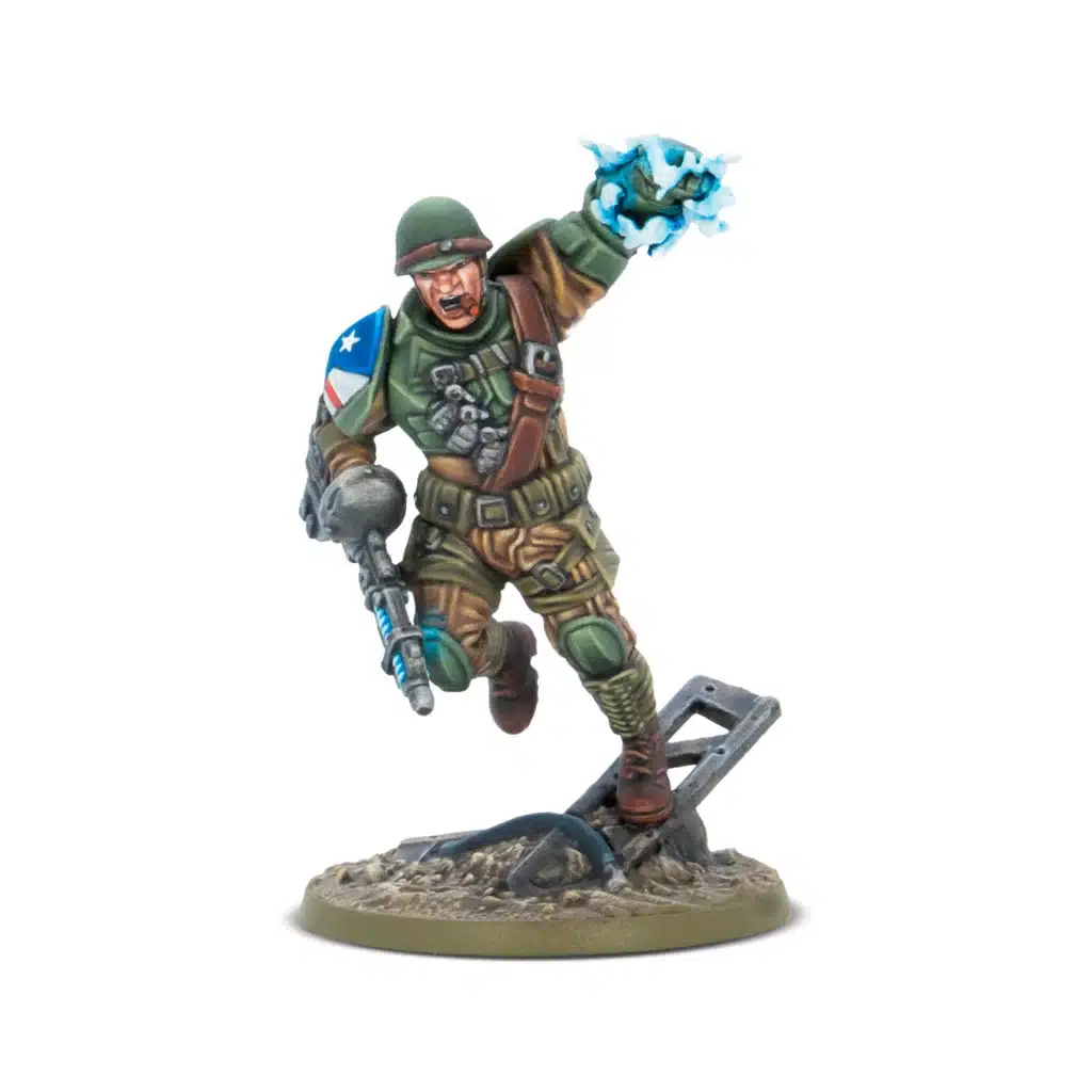 Konflikt '47 'Slammer' Samuels, The First Paragon fait partie des sorties pour konlikt 47, ce jeu de figurines post apocalyptiques
