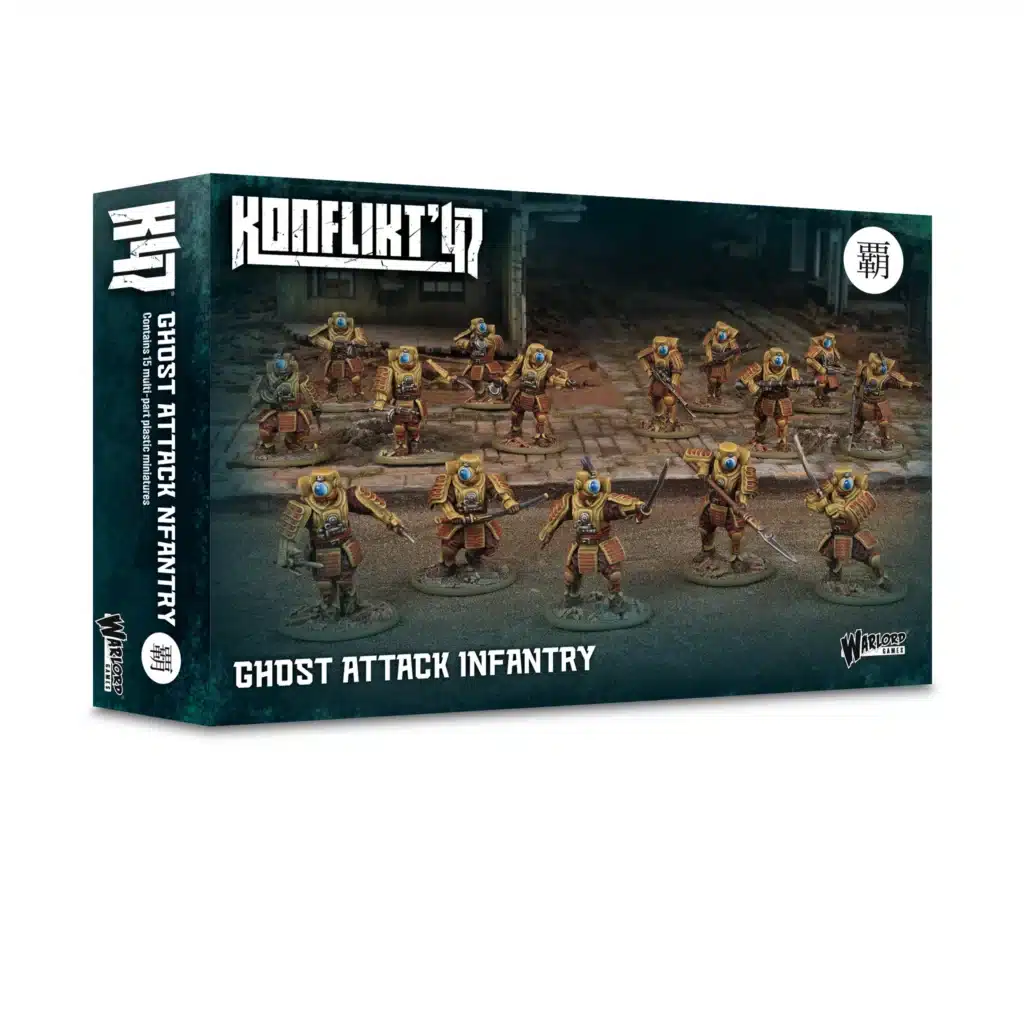 Konflikt '47 Empire of Japan Ghost Attack Infantry fait partie des sorties pour konlikt 47, ce jeu de figurines post apocalyptiques