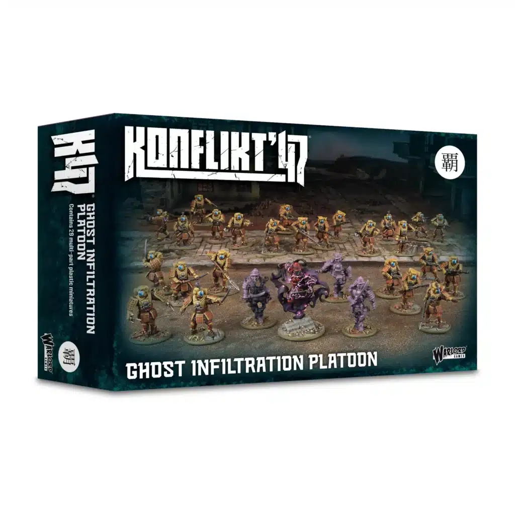 Konflikt '47 Ghost Infiltration Platoon fait partie des sorties pour konlikt 47, ce jeu de figurines post apocalyptiques