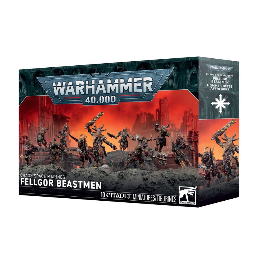 Les Chaos Space Marines : Hommes-Bêtes Affregors sont une unité d'hommes-bêtes du chaos dévoués aux Dieux Sombres du Chaos