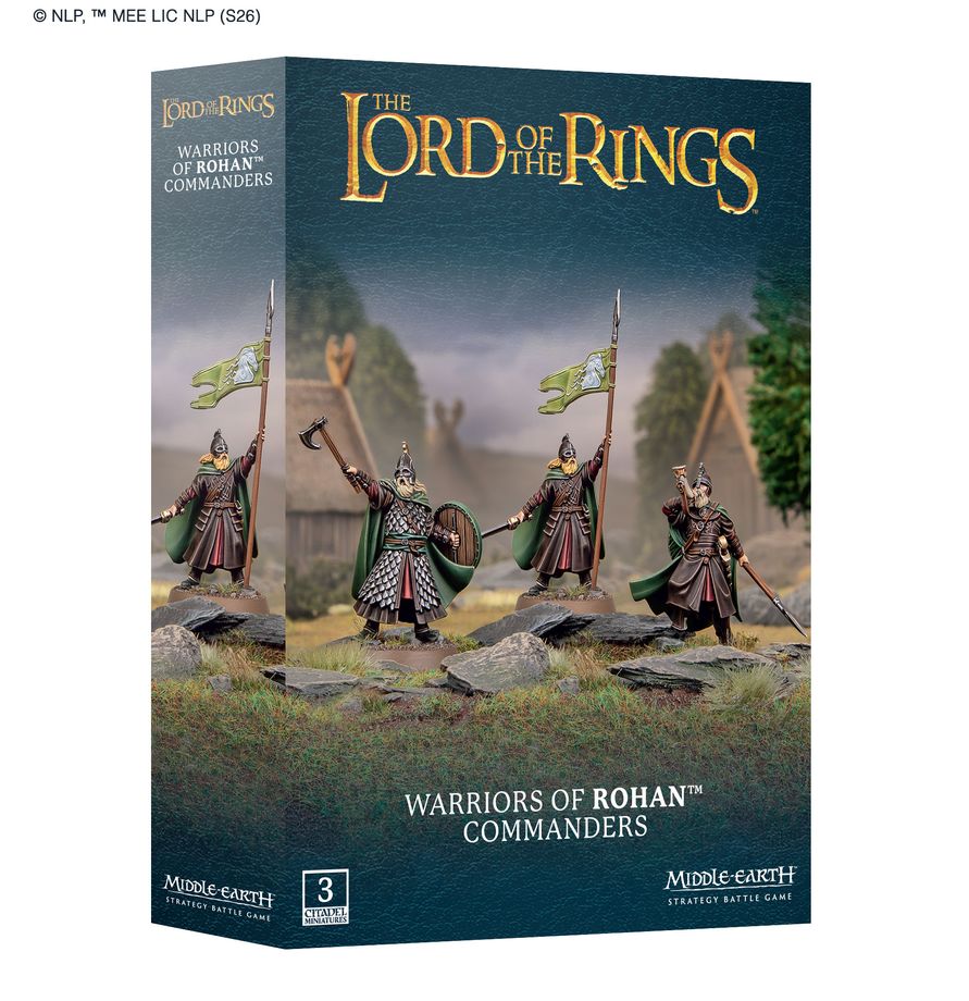 Renforcez vos forces du Rohan avec un capitaine expérimenté, un porte-bannière et un sonneur de cor, des héros pour mener vos guerriers à la victoire