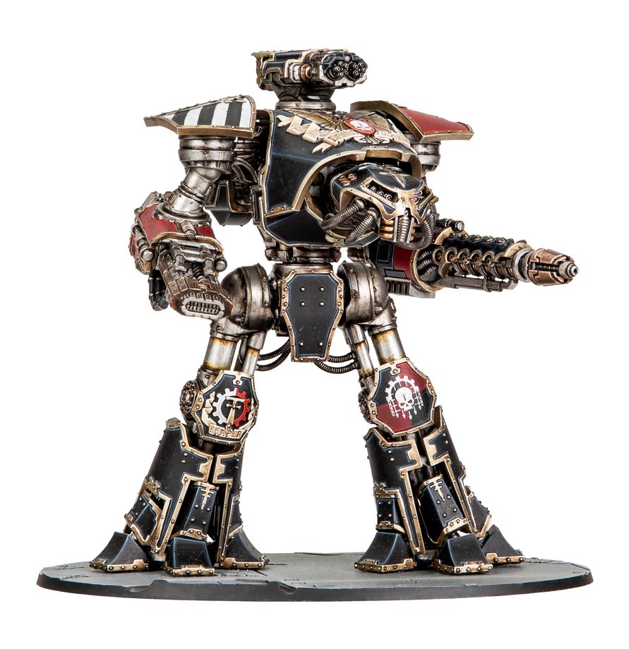 Le Reaver Titan Grav/Obl & Volk/Annih est un titan reaver avec un choix d'armes destructeur pour soutenir vos armées pour Legion Imperialis