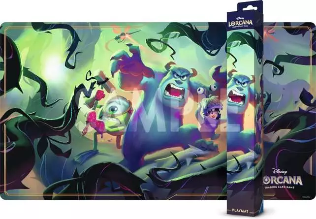 Disney Lorcana : Chapitre 13 : Tapis de jeu Monstres & Cie est un magnifique playmat à collectionner ou pour jouer à Lorcana TCG