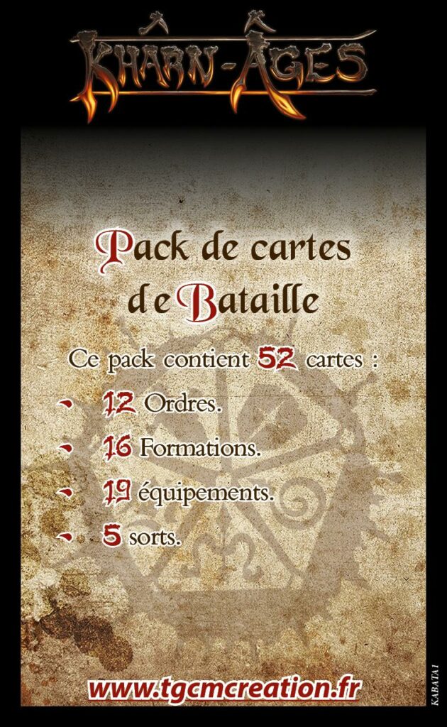 découvrez Kharn-Ages / Kharn-age Tactics : Cartes de Bataille , un bon moyen de decouvrir cet univers et ce jeu d'escarmouche