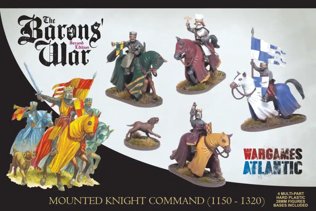 Baron's War : Mounted Knight Command (1150 - 1320) fait partie des sorties qui accompagne la nouvelle sortie du jeu de chevalerie de chez Wargames Atlantic