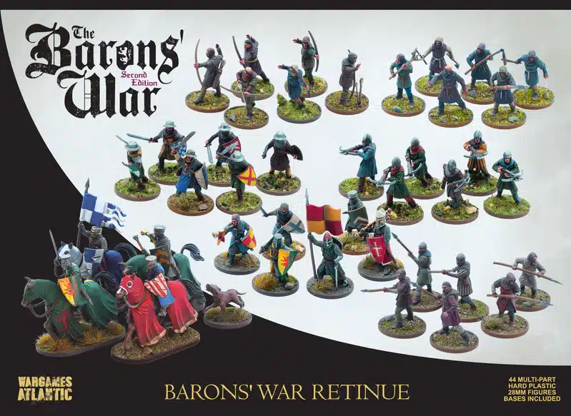 Baron's War : Retinue Box fait partie des sorties qui accompagne la nouvelle sortie du jeu de chevalerie de chez Wargames Atlantic
