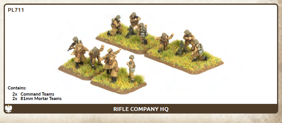 Flames of War : Rifle Company HQ fait partie des nouveautées de cette superbe sortie si chère aux français de Flames of War Early War