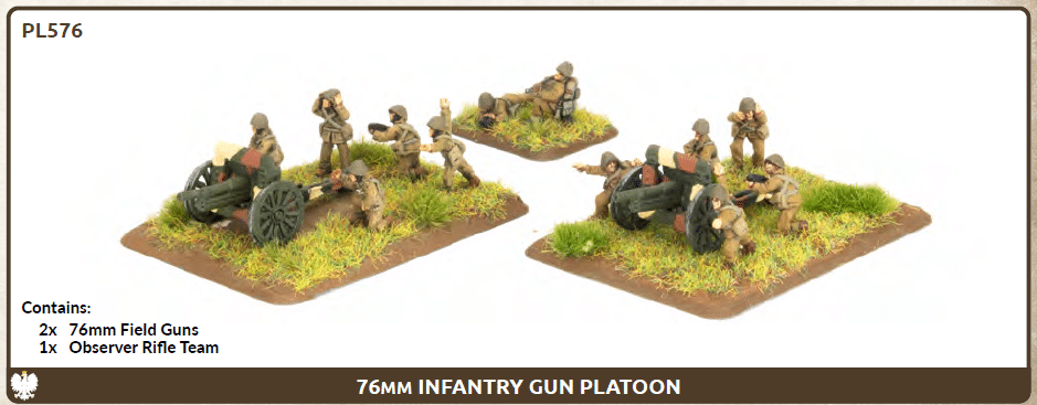 Flames of War : 76mm Infantry Gun Pltoon fait partie des nouveautées de cette superbe sortie si chère aux français de Flames of War Early War