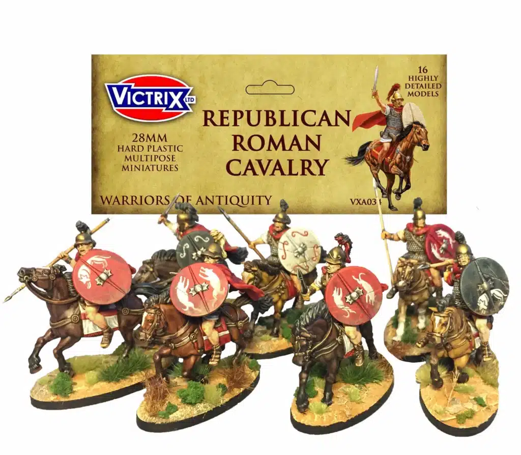 Saga - Republican Roman Cavalry est l'une des boites de figurines plastiques pour jouer à la nouvelle extension de Saga l'Age des césars