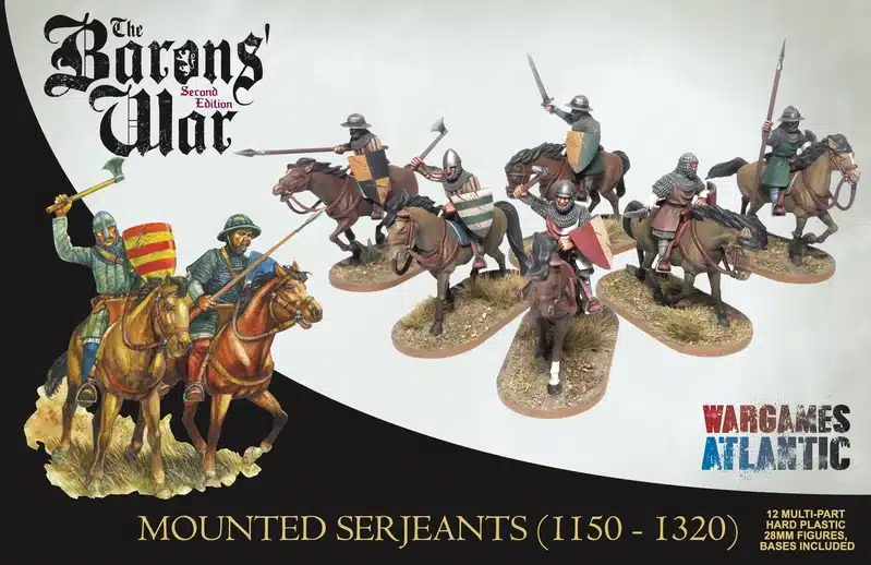 Baron's War : Mounted Serjeants (1150-1320) fait partie des sorties qui accompagne la nouvelle sortie du jeu de chevalerie de chez Wargames Atlantic