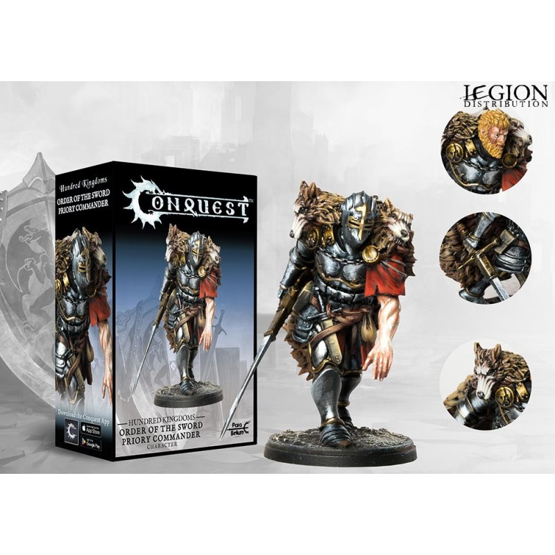 Conquest Hundred Kingdoms : Order of the Sword Priory Commander fait partie des sorties qui accompagne la nouvelle sortie du jeu d'escarmouche de Para-bellum