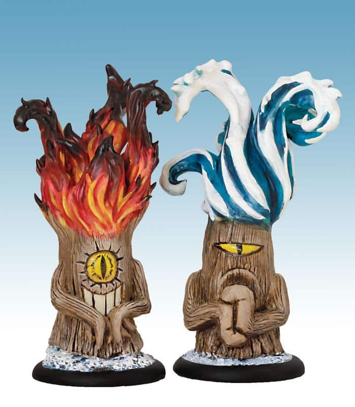 découvrez Briskars: Fétiche / Totem-jambe feu + eau une possibilité amusante de jouer en cooperatif contre un joueur commandant l'aberration ou ses sbires