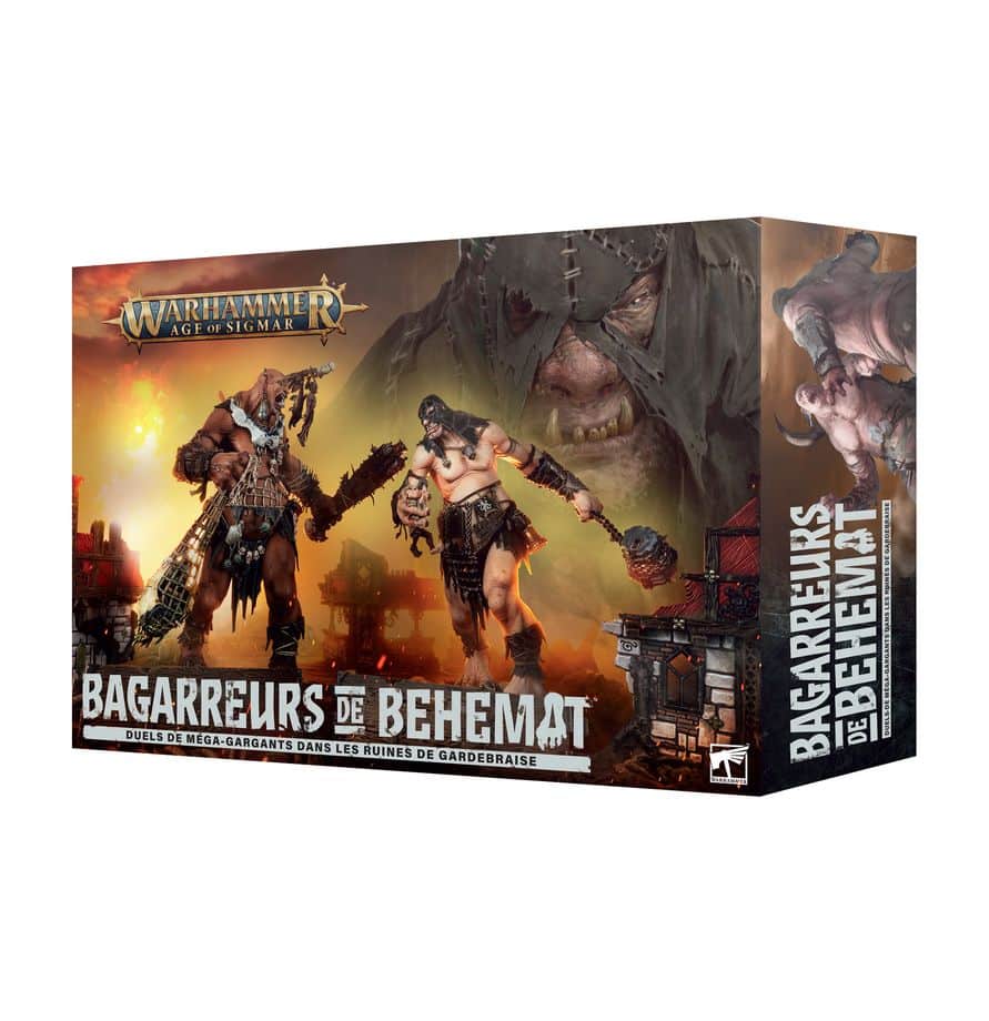 Disputez un duel titanesque entre deux Méga-gargants enragés, avec la boîte Age Of Sigmar Bagarreurs de Behemat en Français