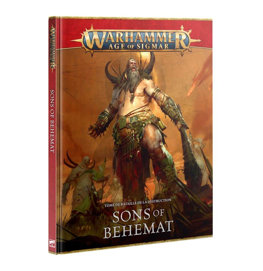 Guidez vos Fils de Béhémat avec ce Sons Of Behemat Battletome V4 rempli d’historique, d’illustrations, de galeries de figurines et de règles de jeu