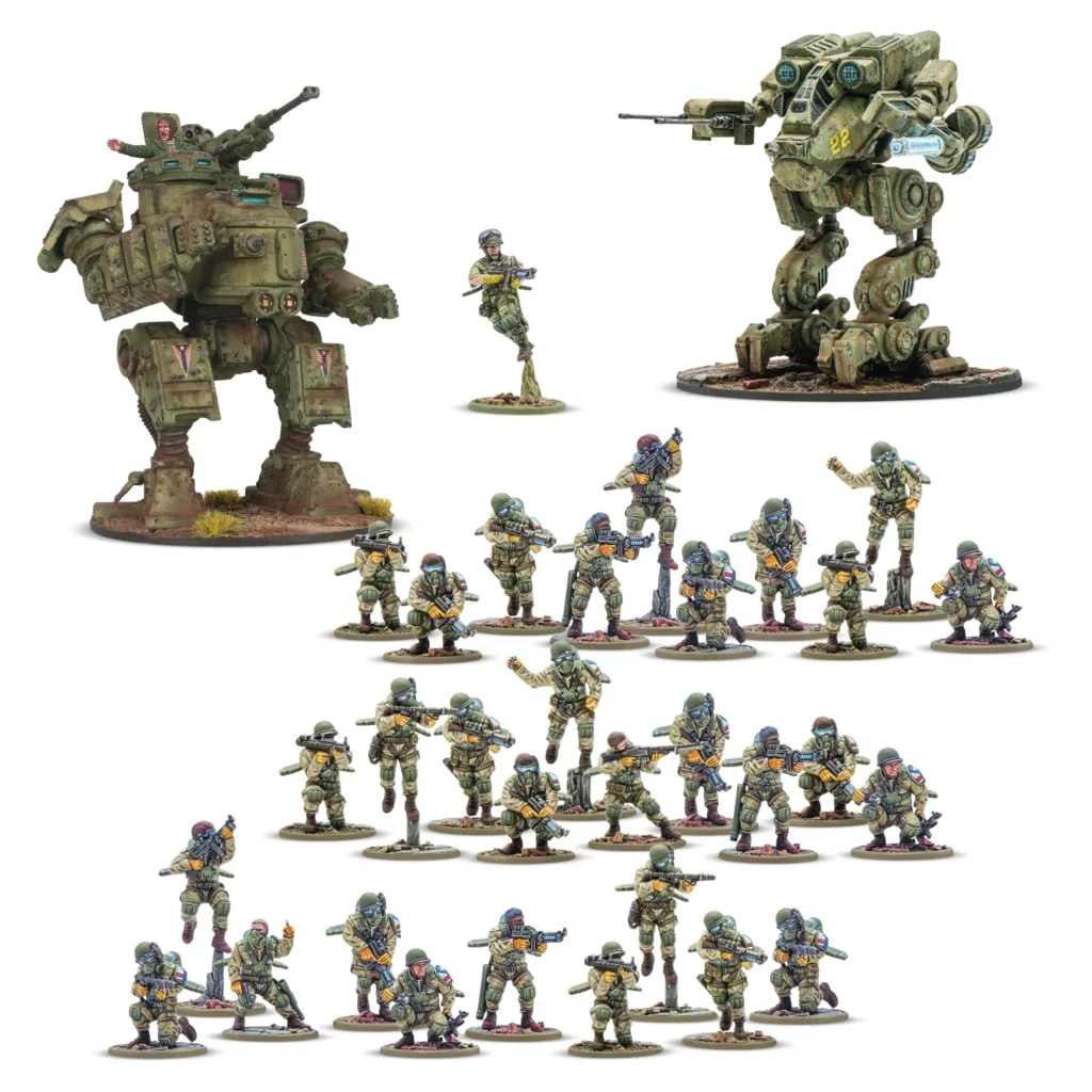 Konflikt '47 United States Rapid Deployment Force fait partie des sorties pour konlikt 47, ce jeu de figurines post apocalyptiques