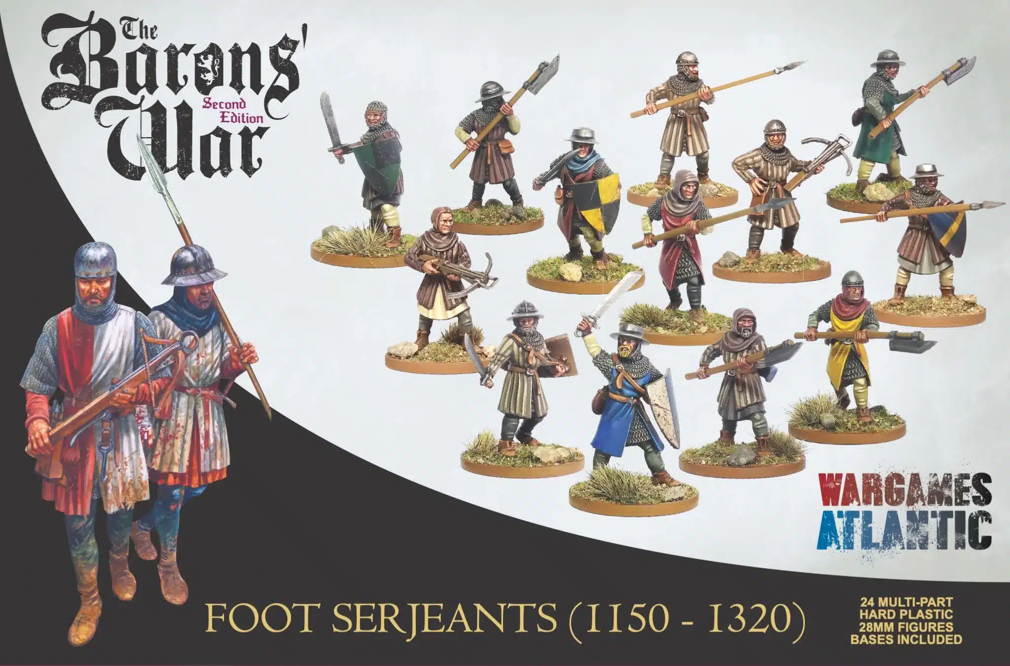 Baron's War : Foot Serjeants (1100-1320) fait partie des sorties qui accompagne la nouvelle sortie du jeu de chevalerie de chez Wargames Atlantic