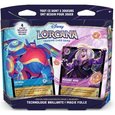 Disney Lorcana : Set 14 : Decks 2 Joueurs Magie Vs Science est un excellent moyen de collectionner ce chapitre avec ses nouveaux mecanismes de jeu