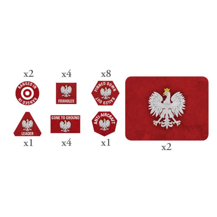 Flames of War : Polish Token & Objective Set fait partie des nouveautées de cette superbe sortie si chère aux français de Flames of War Early War