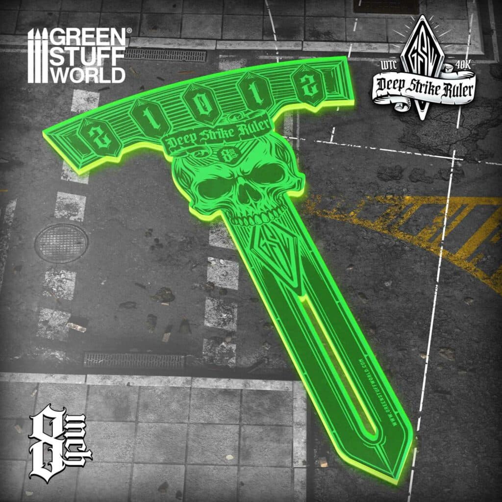 Green Stuff World Règle de mesure Deep Strike 8 pouces - Fluor vert fait partie des produits que nous avons selectionné chez Green Stuff World pour vous