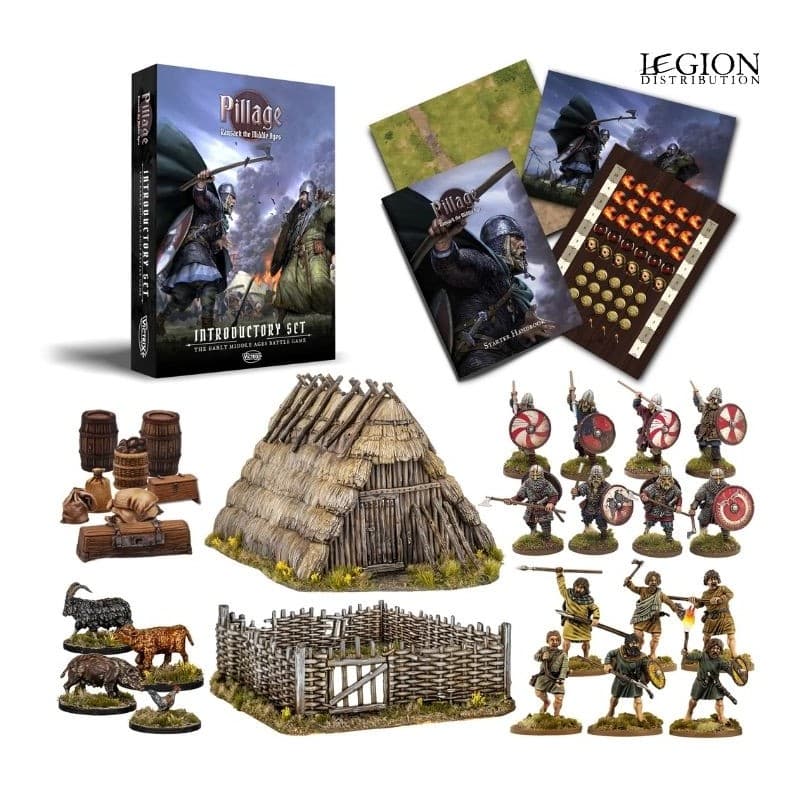 Pillage Introductory set est la nouvelle boite de demarrage pour le jeu Pillage , un jeu français commercialisé en anglais par victrix
