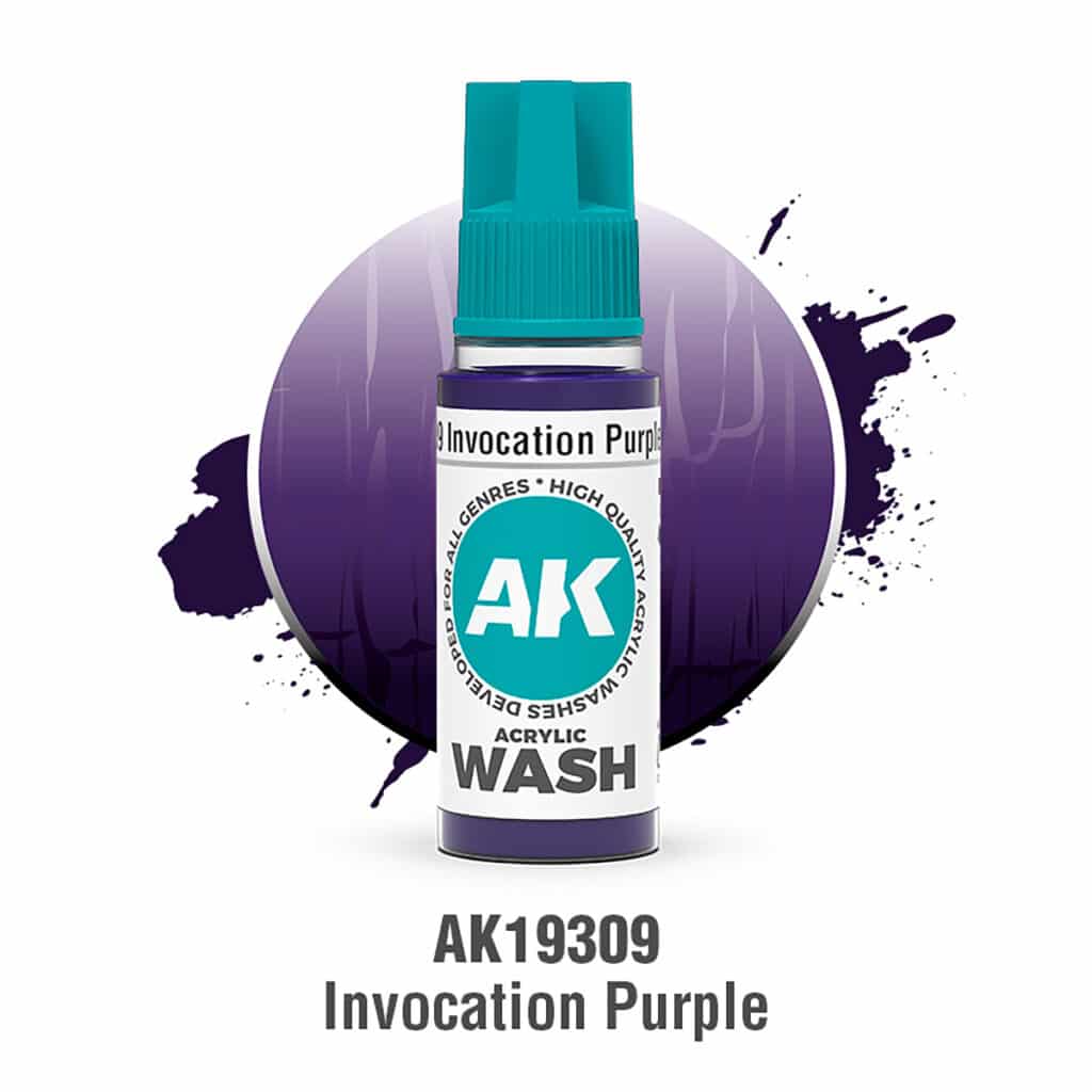 Maxireves a choisi pour vous cet nouveau set AK Invocation Purple – Acrylic Wash afin que vous puissiez découvrir la magnifique nouvelle gamme de Wash