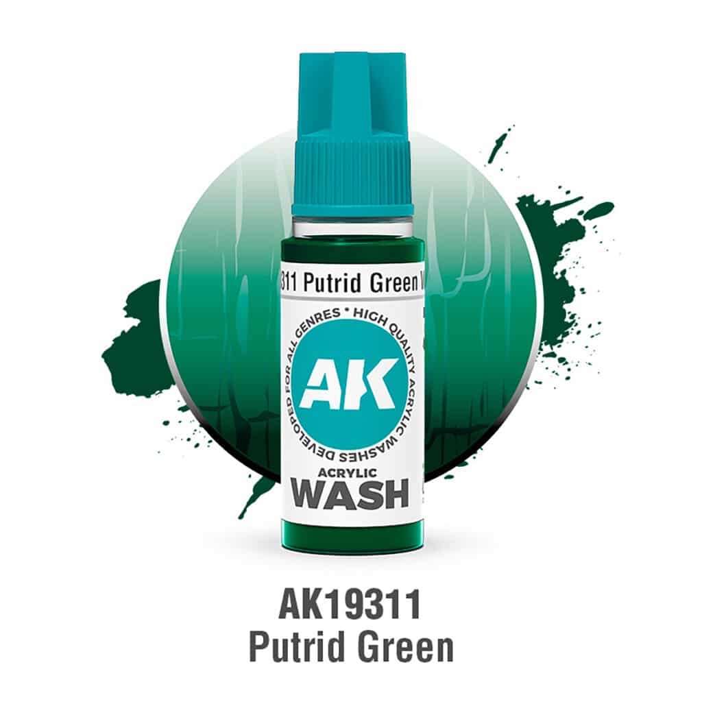 Maxireves a choisi pour vous cet nouveau set AK Putrid Green – Acrylic Wash afin que vous puissiez découvrir la magnifique nouvelle gamme de Wash