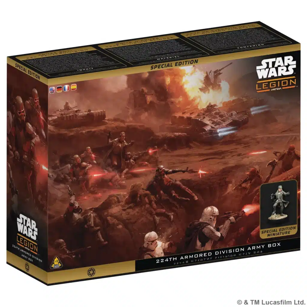 Découvrez une nouvelle unité pour les armées de l'empire sur Mimban dans Star Wars Legion , avec Star Wars: Legion – 224th Armored Division Army Box