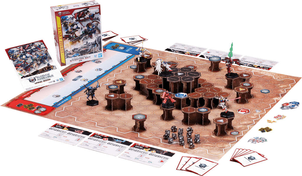 Gundam Assemble Starter set vous permet de revivre les combats legendaires de cette licence incroyable de Bandai , a vos robots !!!